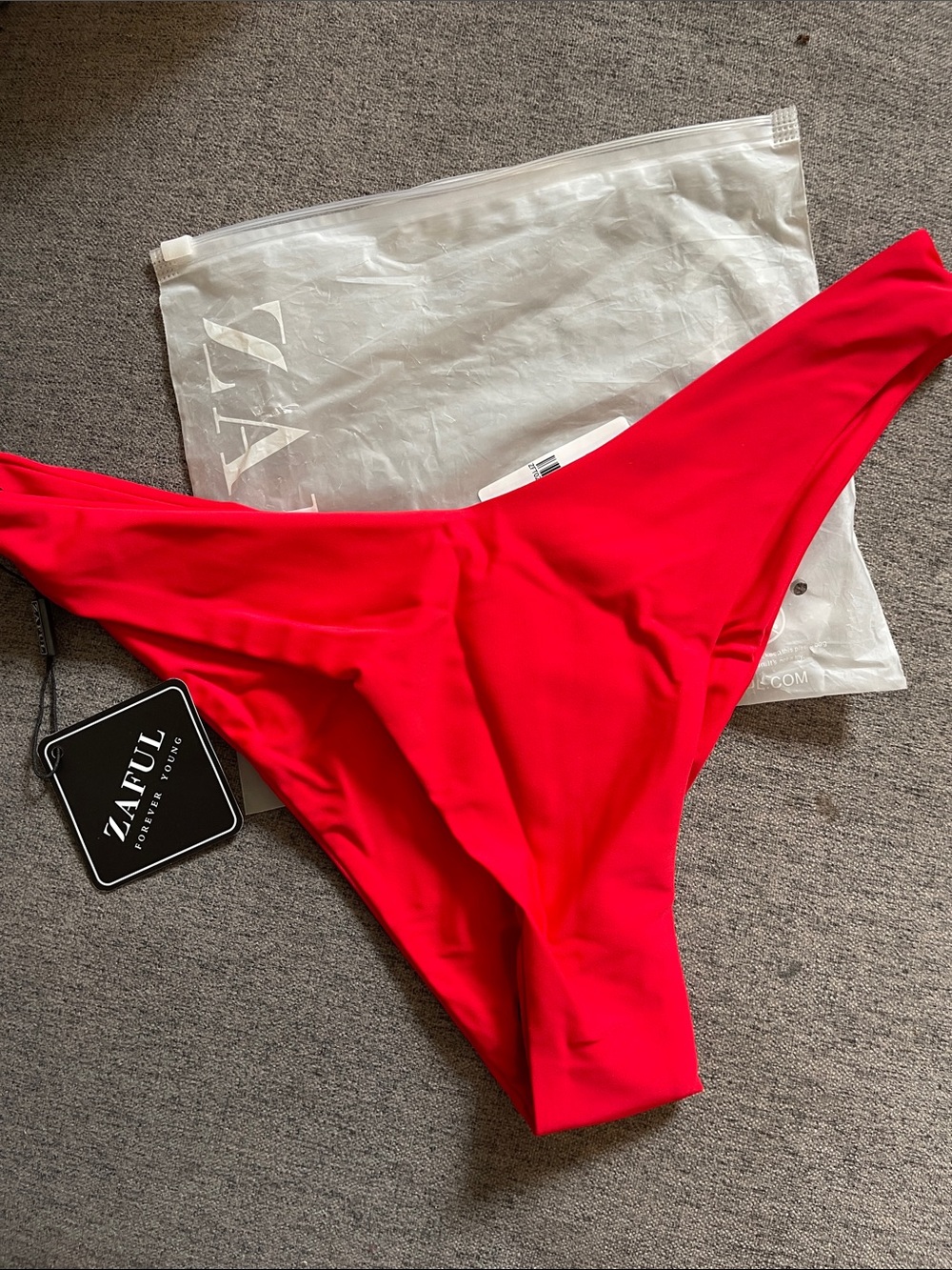 Zaful Red High-Cut Bikini Bottom